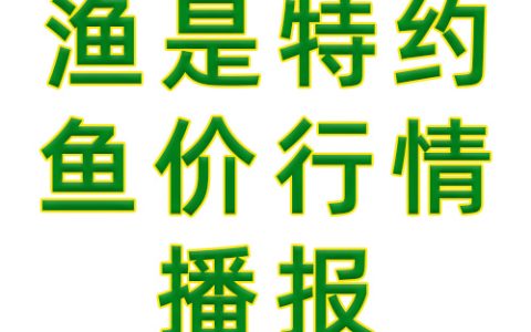 渔是特约鱼价行情播报